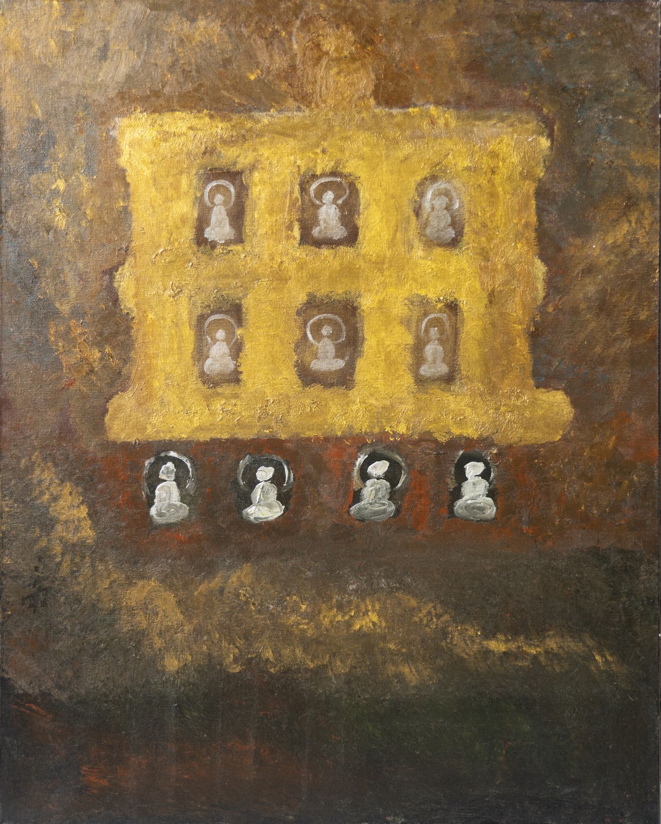 The Alms Bowl Holds Heaven’s Heart — oil painting by Ernan