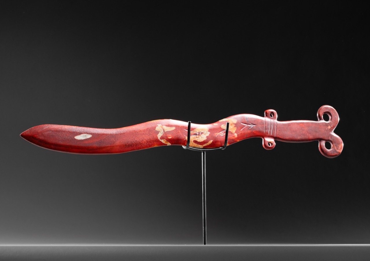 Red jade knife
