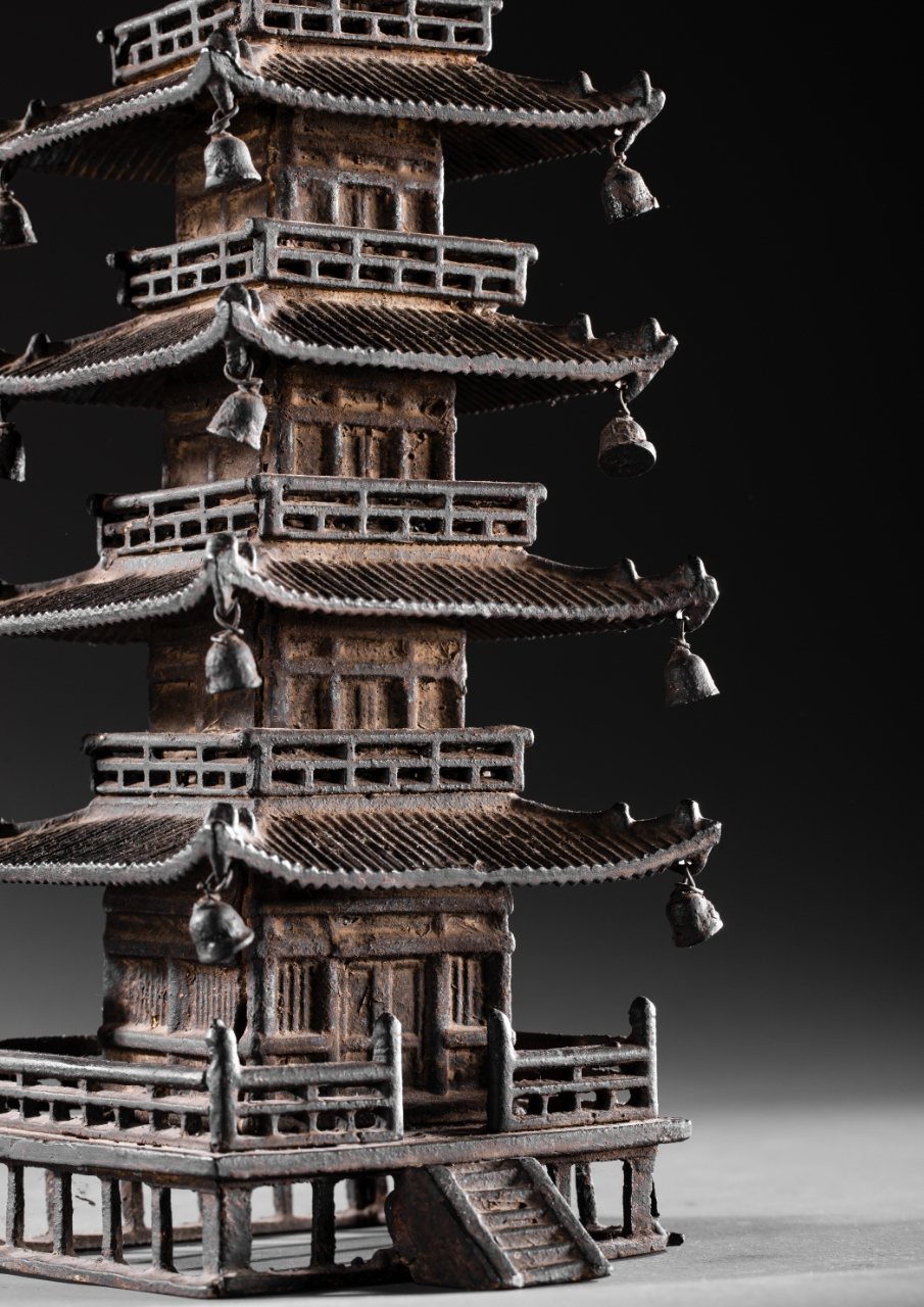 Carved wooden pagoda